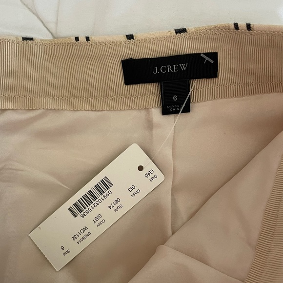 J crew metallic stripe skirt, size 6 - Picture 4 of 5